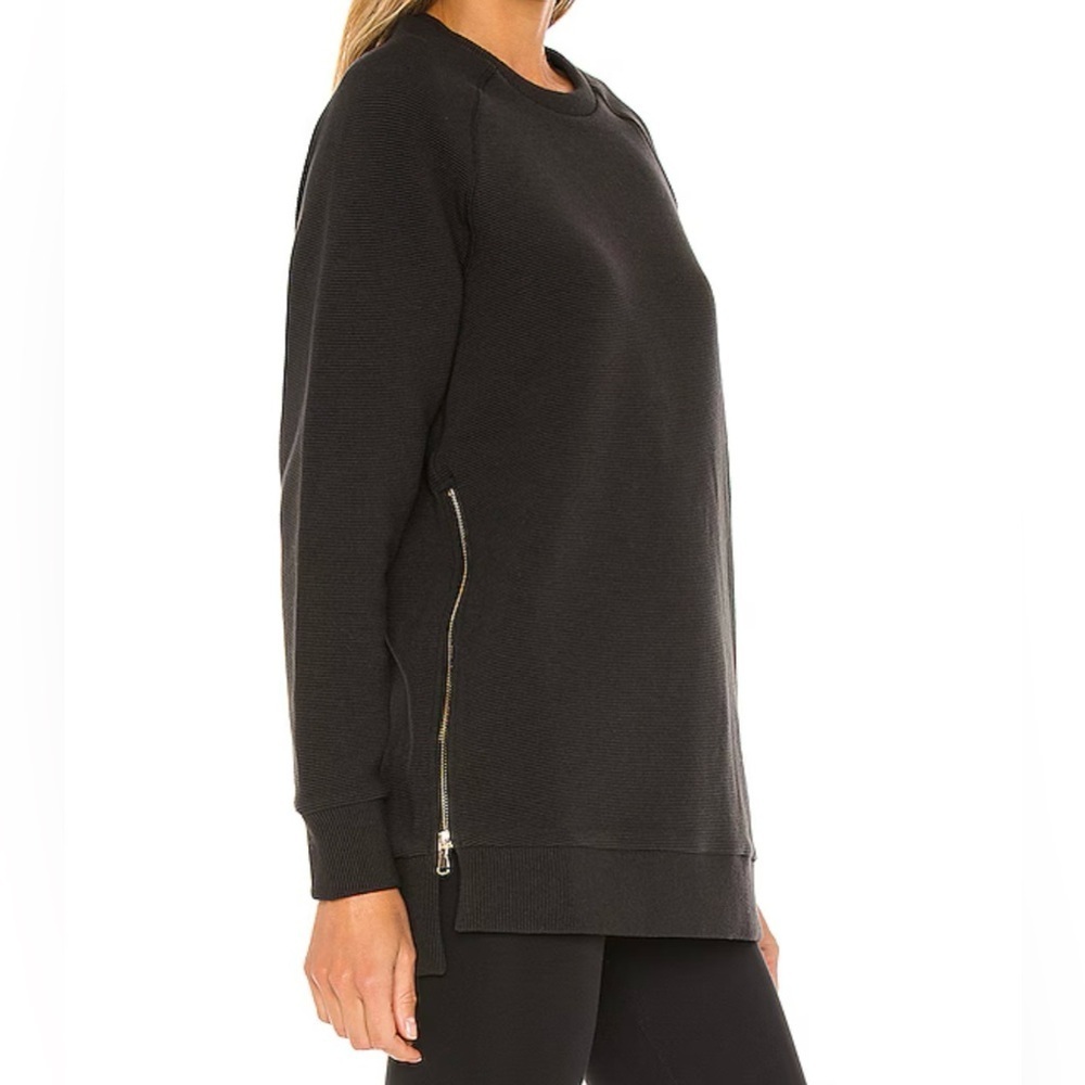 Varley Manning Ribbed Side Zip Pullover Sweatshirt Size S